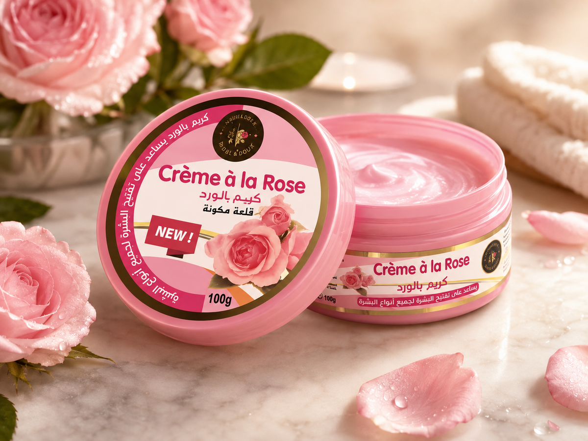 Crème à la Rose – Soin Hydratant & Éclat Naturel