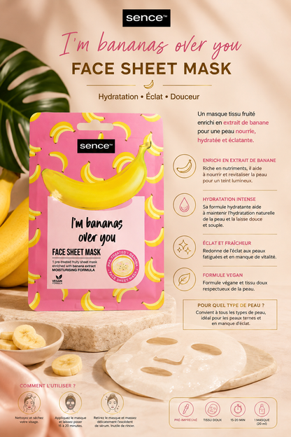Masque Tissu Banane "I'm Bananas Over You" – Sence