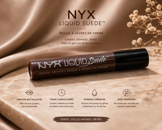 NYX Liquid Suede™ – Rouge à Lèvres en Crème | Teinte LSCL12 Vintage/Rétro