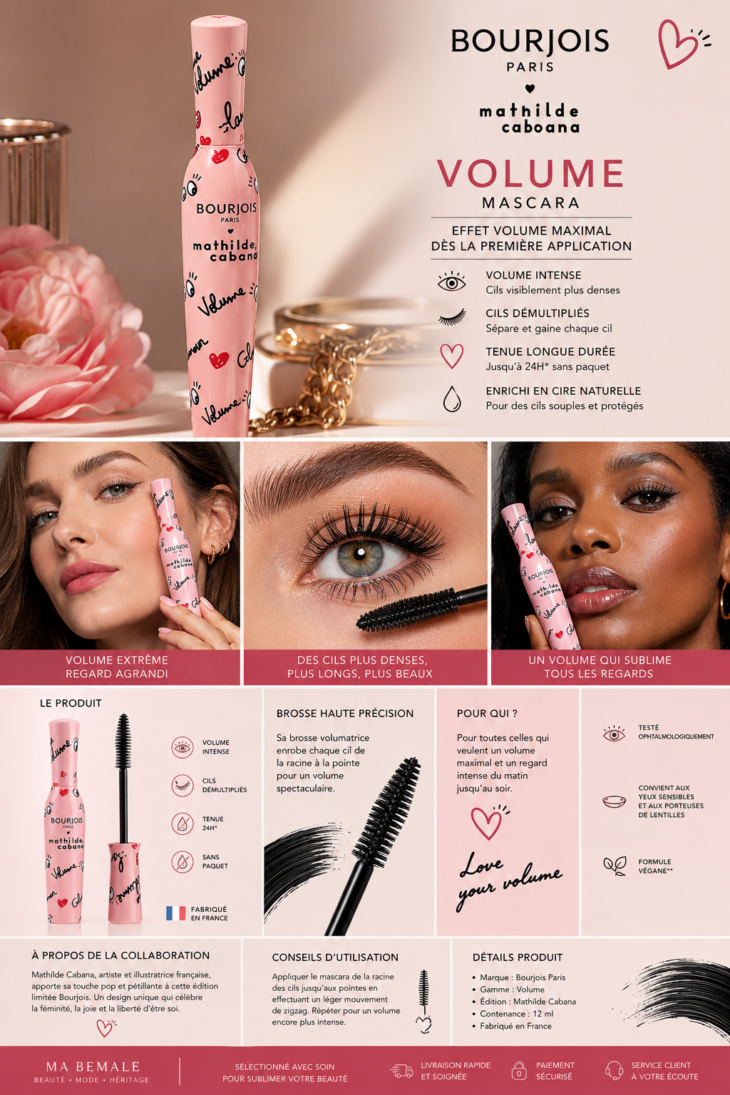Mascara Volume Bourjois Paris x Mathilde Cabana