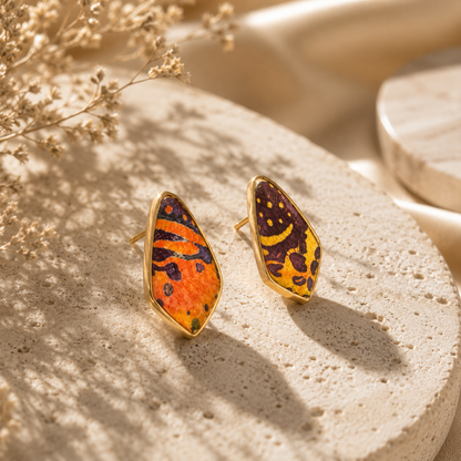 Boucles d'oreilles Aile de Papillon – Tissu Artisanal