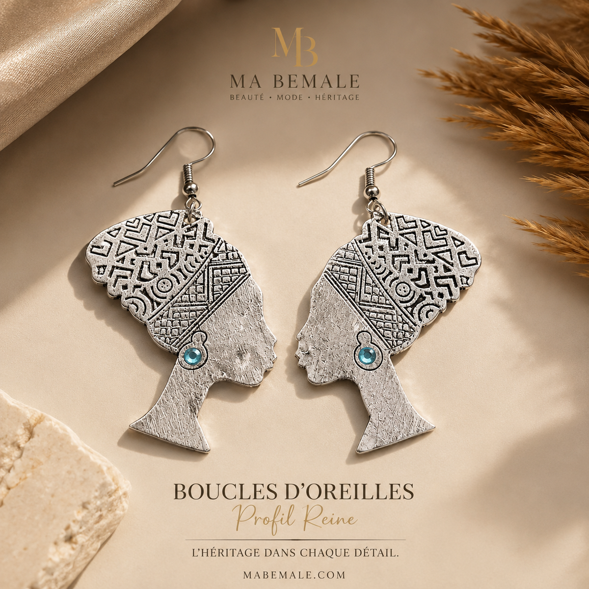 Boucles d'oreilles Profil Reine