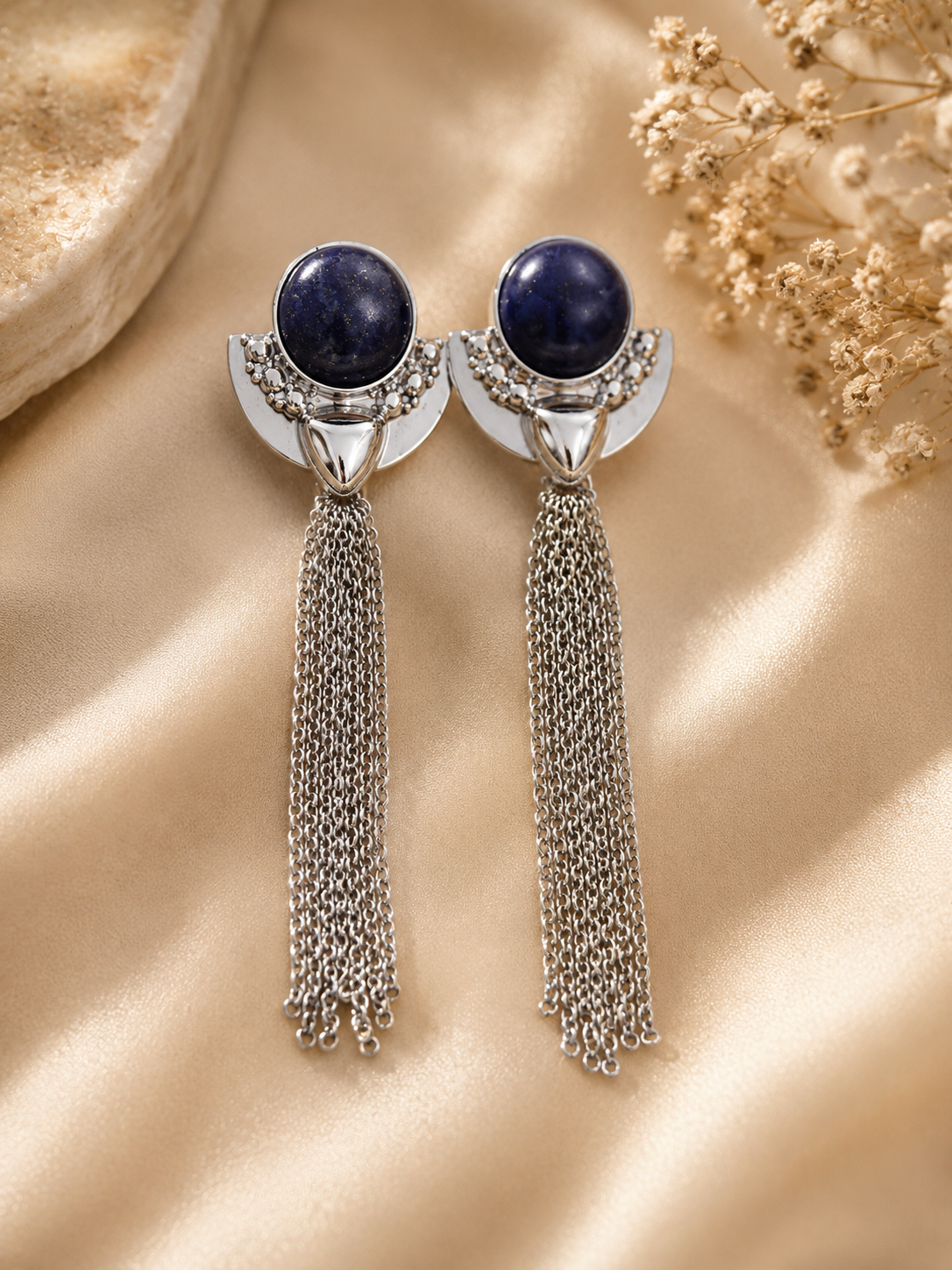 Boucles d'oreilles Lapis Luna
