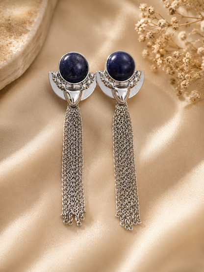 Boucles d'oreilles Lapis Luna
