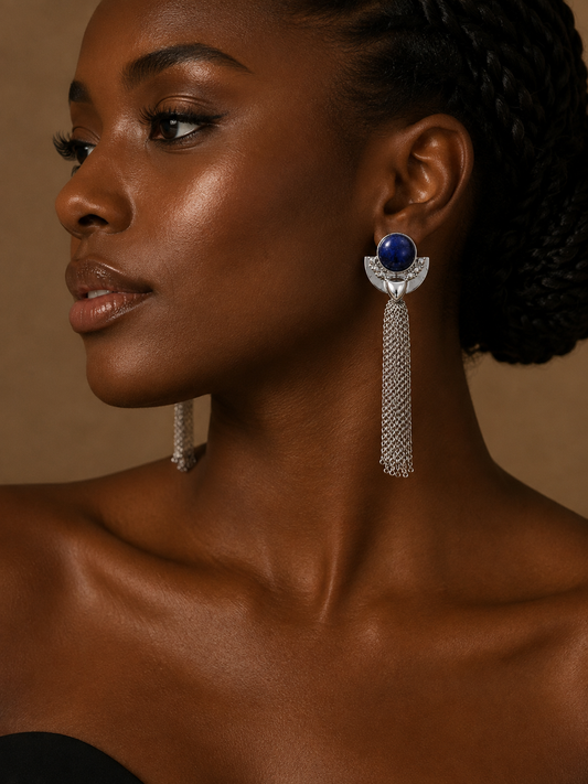 Boucles d'oreilles Lapis Luna