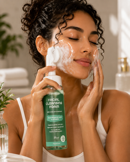 SkinBliss – Mousse Nettoyante Visage à l'Aloe Vera | Niacinamide & Glycérine 200ml
