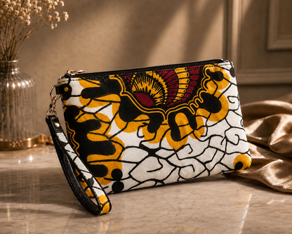 Clutch Wax Soleil – Imprimé Africain Graphique