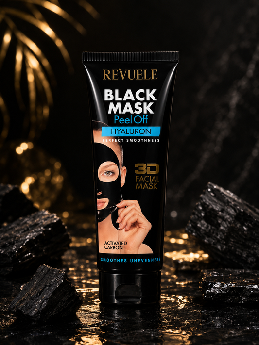 Revuele Black Mask Peel Off Hyaluron – Masque 3D au Charbon Actif