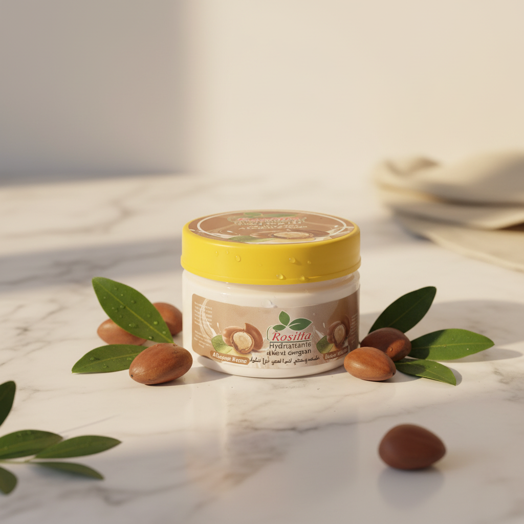 Crème Argan Rositta – Mise en scène